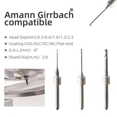 Amann Girrbach Milling Burs สำหรับ PMMA Blank